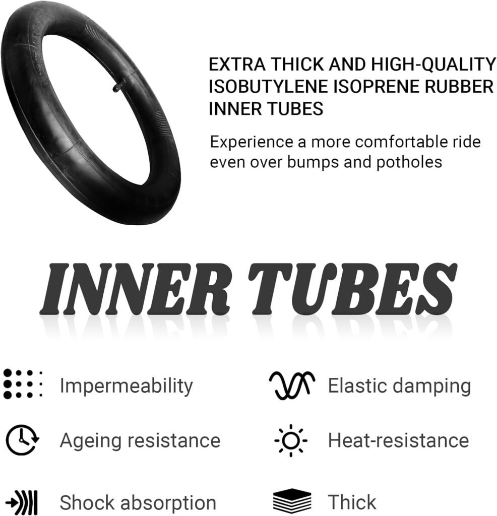 (2 Set) AR-PRO 12.5 x 2.75 Scooter Replacement Tires and Inner Tubes - Tires and Inner Tubes for Schwinn and Dynacraft Electric Scooters