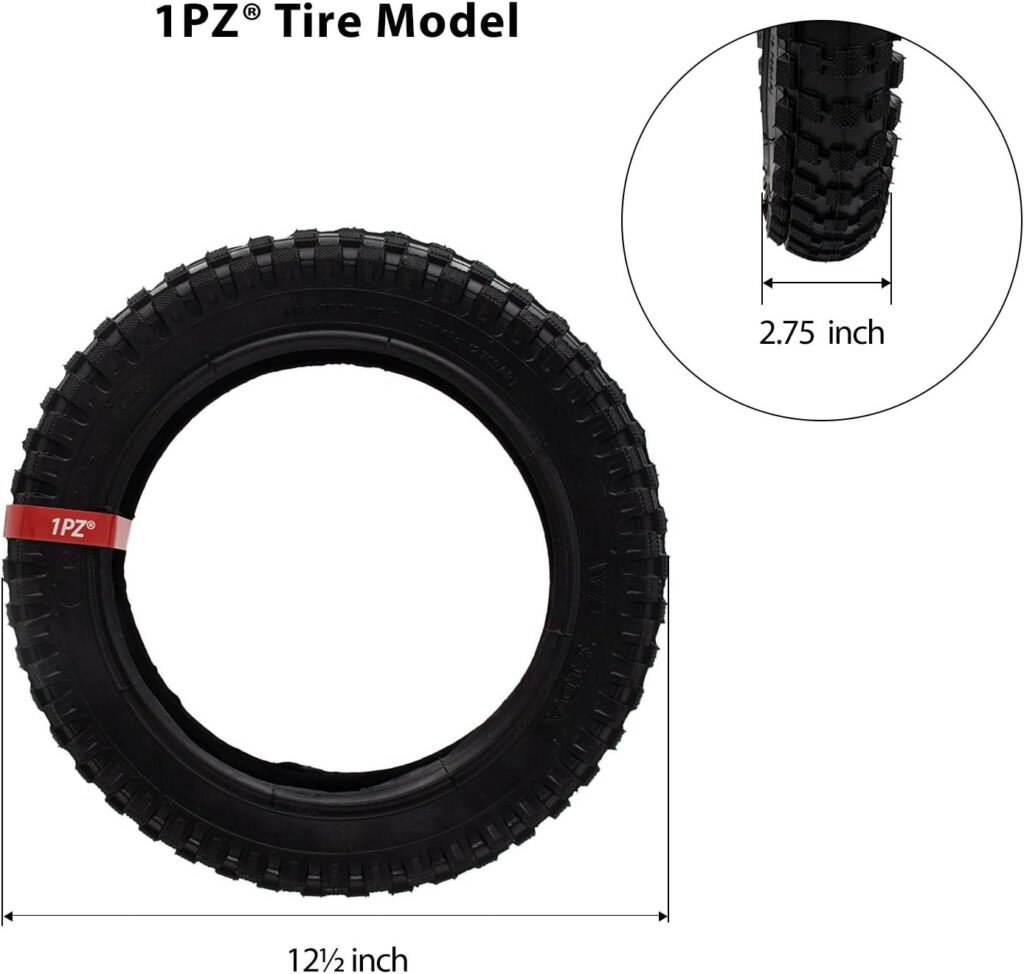1PZ MX3-T12 Heavy Duty 12.5x2.75 (12-1/2x2.75) Tire  Inner Tube for Razor MX350 MX400 Dirt Rocket X-Treme X-560 Scooter Schwinn Mini Pit Pocket Bikes