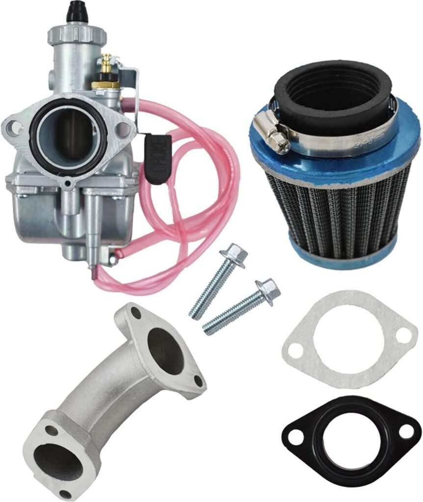 VM22 26mm Carburetor Carb with Air Filter Intake Replacement for 125cc 140cc Lifan YX Pit Dirt Bikes XR50 CRF70 KLX BBR Apollo Thumpstar Braaap Atomic DHZ SSR BBR