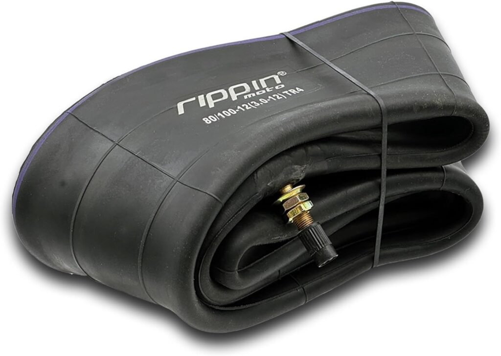 3.00-12 (80/100-12) 12 Heavy Duty Inner Tube (3mm Thick) with TR4 Valve - Fits Most Mini Dirt Bike 12 inch Size Tires, 2.50-12, 90/110-12 or 3.00x12 or 3.50x12 Motocross Tires