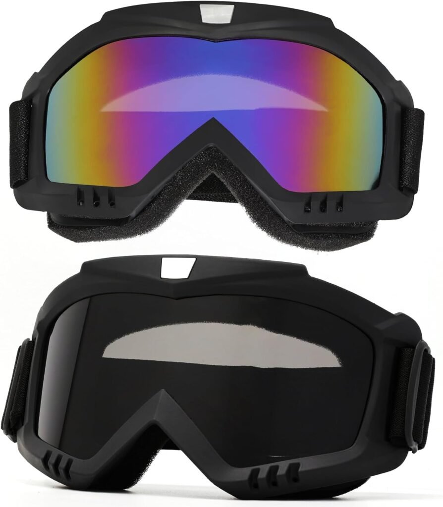 Dirt Bike Goggles - Windproof Motorcycle,ATV,Riding,dirtbike,Ski Goggles for Men Women Youth Kids