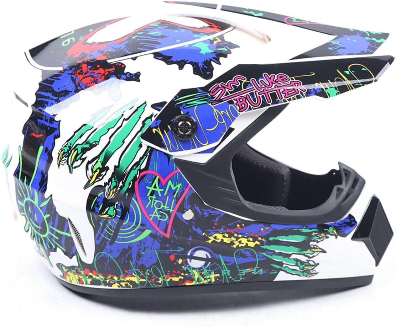 Kids Offroad Gear Combo Helmet Gloves Goggles DOT Motocross Review