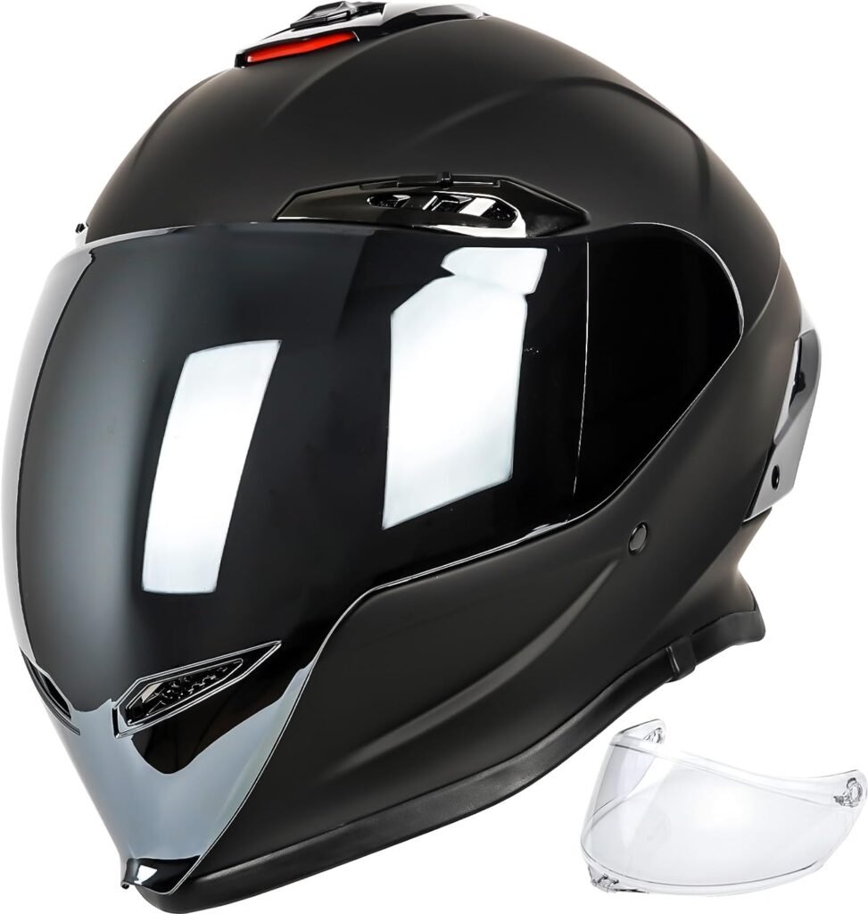 Yesmotor Full Face Helmet - Street Dirt Bike ATV Off-Road Racing Motorcycle Motocross Helmet with Transparent Visor- DOT Certified