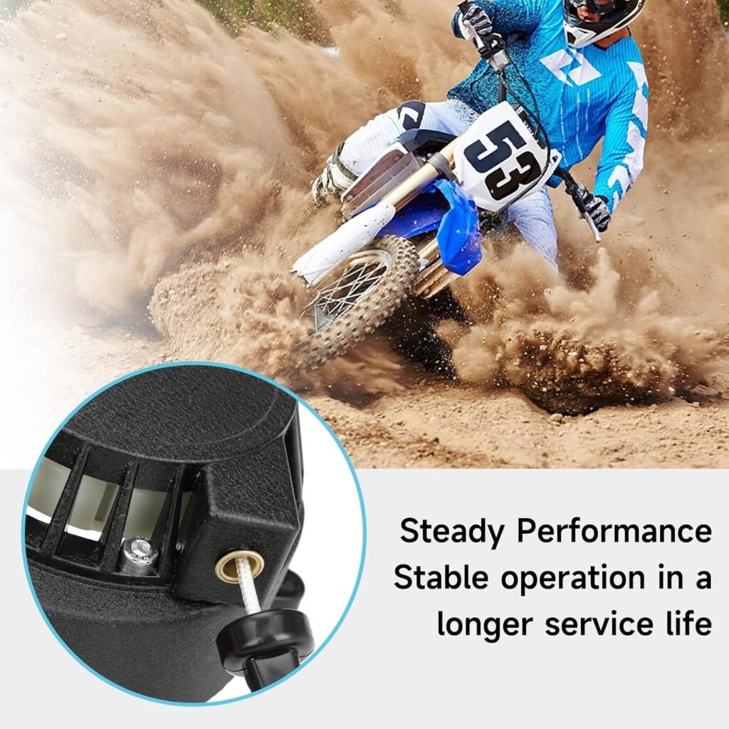 FVRITO Pull Start Assembly Recoil Starter for SYX Moto 50cc Dirt Bike SSR X-pro Coolster Apollo 47cc 49cc 2 Stroke Engine Mini Kids Pit Pocket Chinese ATV Quad 4 Wheeler Go Kart Parts with Pull Cord