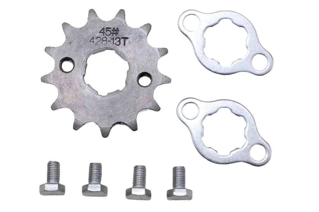 Motorcycle 428 Front Sprocket for 50cc 70cc 90cc 110cc 125cc 140cc 160cc Dirt Pit Bike Mini Bike TaoTao Roketa Coolster Sunl Lifan Loncin ATV Quad 4 Wheeler Moped (428-17T, 20MM)